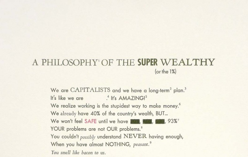 William Powhida, A Philosophy of the Super Wealthy