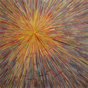 David Poppie, big bang, 60" x 60", colored pencils, 2009; photo: john polak