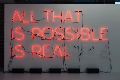 Alicia Eggert All That is Possible is Real The MAC Dallas Art Museum Gallery Neon Sculpture Word Art
